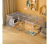 Jaula para Gatos - Jaula para Gatos Parque Infantil Recinto para Gatos Jaula para Hurones de Interior Jaulas para Perros para Perros Grandes Perreras para Gatos con Caja de Arena Fácil de li