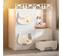 Jaula para Gatos, Jaula para Mascotas, Jaula para Perros Casa para Mascotas Transparente Y Resistente Espacio Libre Súper Grande Villa para Gatos De Lujo Jaulas Vacías (Size : 72 * 47 * 72cm)