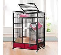 Jaula para gatos - Jaula para perros resistente, jaula para perros de metal fuerte, perreras para perros, casa para gatos, condominio para gatos, jaula plegable de metal para perros medianos y grandes