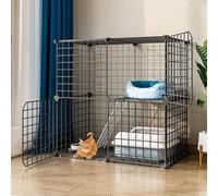 Jaula para gatos, jaulas para gatos para gatos de Interior, caseta para gatos, Parque para Exteriores para gatos, Parques para Hurones de Bricolaje para Interiores, casa para gatos con alamb