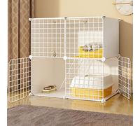 Jaula para gatos - Jaulas para perros de tamaño mediano, parque para hámster, parque para gatos, parque infantil para mascotas, red de recinto de metal con puerta para conejos, erizos, gatos, conejill