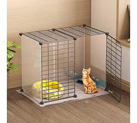 Jaula para gatos para interiores, corralito, recinto y jaula para animales pequeños, gatitos y cachorros, diseño de metal desmontable para un uso versátil