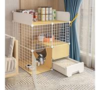 Jaula para gatos para interiores, kit de alambre de metal desmontable para gatitos, jaula de animales pequeños y perrera, recinto versátil para mascotas para uso en interiores