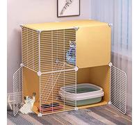 Jaula para Gatos, Parque Infantil para Gatos, Jaula para perreras de Alambre metálico, Jaula para Animales pequeños, Ideal para 1-2 Gatos (78 * 39 * 73cm)