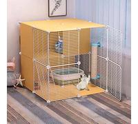 Jaula para Gatos, Parque Infantil para Gatos, Jaula para perreras de Alambre metálico, Jaula para Animales pequeños, Ideal para 1-2 Gatos (75 * 75 * 73cm)