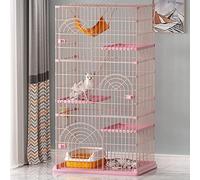 Jaula para gatos - Recinto de varios niveles al aire libre para gatos - Caja grande para gatos y perrera - Diseño resistente para un juego seguro y relajación