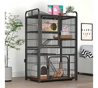 Jaula para Gatos, Recinto Grande para Gatos, Jaulas para Cobayas De 3 Niveles con Puertas Y Escaleras, Valla para Animales Pequeños, Jaula para Gatitos Antisaltos, Uso En Interiores, Jaulas para Mas