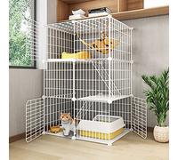 Jaula para Gatos, Recinto Interior para Gatos, Perrera Grande De 1/2/3 Niveles, Parque Infantil para Gatos, Parque Infantil para Gatos De Bricolaje para Interiores para Animales Pequeños, Lugar De E