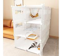 Jaula para Gatos Valla Interior para Gatos Parque Infantil para Gatos Jaula Desmontable para Animales Pequeños Recintos para Gatos Lugar De Ejercicio Grande Ideal para 1-3 Gatos, Conejos Y Animales