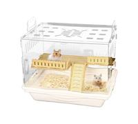 Jaula para hábitat transparente para animales pequeños, carcasa de acrílico portátil, casa ventilada para mascotas, espacioso mirador para hámsters enanos, jerbos, ratones, ratas, cobayas, trai