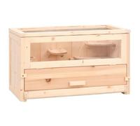 Jaula para hámster 60 x 30 x 35 cm, madera maciza de abeto marrón 02_0041679