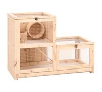 Jaula para hámster 81 x 40 x 60 cm, madera maciza de abeto marrón 02_0041682