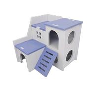 Jaula para hámster Cabaña Transpirable Estable Estructura Jaula Accesorios ratón Dormir Nido casa Juguete(Purple)