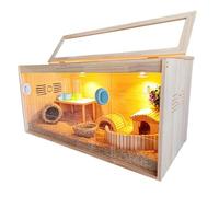 Jaula para hámster con parte superior que se puede abrir, fácil de montar y limpiar, ideal para conejos y cobayas, caja de alimentación perfecta para pollos de rutina