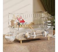 Jaula para Hámster con Todos Los Accesorios, Jaula para Jerbos Diseño De Puerta Ancha para Una Observación Completa Antimordidas, Apta para Hámsteres, Cobayas Y Jerbos(A-45 * 30 * 33cm)