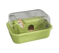 Jaula para hámster de 35 x 18,5 cm, hábitat silencioso para chinchillas, fácil de usar | Jaula de hábitat para hábitat de doble capa de polipropileno con rueda de rodadura, hábitat para animales