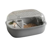 Jaula para Hámster Enano - Casa De Actividades para Pequeños Animales De 2 Niveles Transparente con Rueda De Ejercicio - Casa Transparente De Ratones Mascota,para Interior Exterior Viaje Apartamento