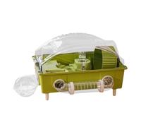 Jaula para hámster enano, hábitat transparente, 45 x 28 x 30 cm, recinto para mascotas pequeñas, hábitat R odent, tecnología de visión sin obstáculos, para hámsteres, erizos, chinchillas