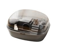 Jaula para hámster enano, multinivel, diseño de visión transparente, casa portátil para mascotas, jaula compacta para hámster con accesorios y de ventilación, ideal para mascotas pequeñas y