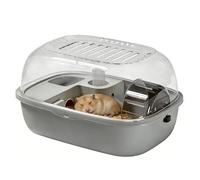 Jaula para hámster enano, parte ventilada que se puede abrir, práctica portátil, jaula para ratón, para el hogar, dormitorio, sala de estar, balcón, apartamento