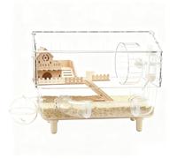 Jaula para Hámster - Hábitat para Chinchilla con Dos Niveles Transparentes | Jaula Acrílica para Animales ños con Dimensiones De 45x28x34 cm | para Cría De Erizo Gerbo Chinchilla Y Mascotas