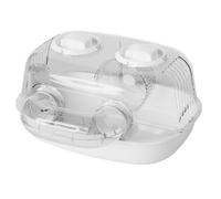 Jaula para hámster Jaula for hámster, Gran Espacio, Tubos Interiores acrílicos Transparentes Blancos, Ruedas for Correr