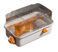 Jaula para hámster Jaula for hámster, Villa pequeña y espaciosa, crianza Transparente for Principiantes, creación de paisajes(Orange)