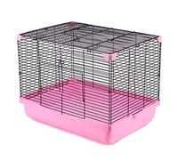 Jaula para hámster Jaula para hámster Azul Transparente Jaula para hámster Villa Jaula de Transporte portátil Castillo Nido de hámster Jaula de cría Suministros para Mascotas (Rosa 27,1 * 20,3 * 28,2