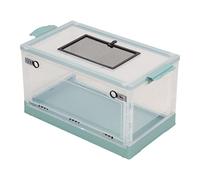Jaula para Hámster, Jaula para Ratón, Tanque de Tortuga, Tanque de Reptiles con Apertura Frontal Plegable, Hábitat de Hámster Transparente para Hámster, Ardilla, Pato Cole (Blue)