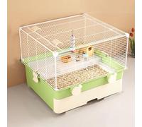 Jaula para Hámster para Cobayas Especial para Chinchillas, para Animales Pequeños Puerta Superior PanoráMica Extragrande con Cajones Extraíbles(Green,8pcs)