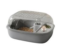 Jaula para hámster - Villa de lujo de dos niveles | Casa de Actividad Transparente con Rueda de Ejercicio para Animales Pequeños | Habitat Claro para Ratón, Interior, Exterior, Viaje y Apartamento