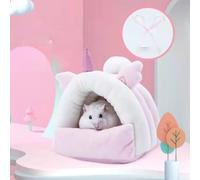 Jaula para hámster y animales pequeños, accesorios de jaula de algodón escondite para otoño e invierno, para mantener el calor de las ratas de cobaya (L)