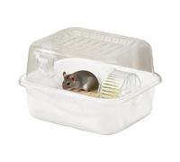 Jaula para Hámsteres, Hábitats Transparentes para Hámsteres, Hábitat Transparente para Pequeñas Mascotas como Chinchillas, Ratones y Jerbos en Interior y Exterior
