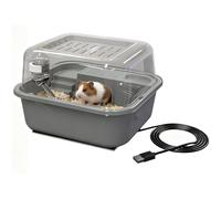 Jaula para hámsters domésticos, casa de invierno para animales de pequeño tamaño | Jaula para hámster con alfombrilla calefactora USB | Para balcón, aula, apartamento, chinchilla, ardilla, jerbo