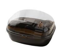 Jaula para jerbos - Hábitat acrílico transparente para ratones, casas pequeñas con animales pequeños | Plato de comida y hámster de escondite, carcasa ventilada para hámsters de mascotas, jerbos,