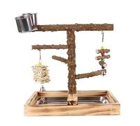 Jaula para loros, columpio con bandeja, cuenco de alimentación, suministros de pie, para entrenamiento de loros, suministros de pie, soporte de juego para loros