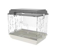 Jaula para Loros Jaula De Acrílico For Loros, Cotorras, Agapornis Y Periquitos Interior Exterior para Exteriores Interiores(Grey)