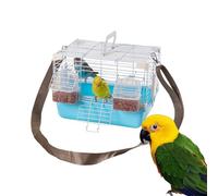 Jaula para loros, jaula portátil para periquitos, con bandeja extraíble, resistente, suministros para animales pequeños para que las mascotas sigan viajando