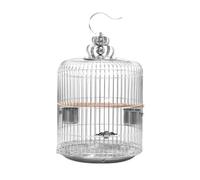 Jaula Para Loros Jaulas Para Pájaros Jaula Redonda Para Pájaros De Metal, Jaula Para Pájaros De Acero Inoxidable, Portador De Casa Para Pájaros Grande Para Jardín Doméstico Para Exteriores Interiores(