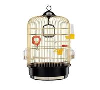 Jaula Para Loros Jaulas Redondas Para Pájaros, Jaula Para Pájaros De Hierro Forjado, Portadores De Pájaros De Alta Capacidad, Jaula Para Pájaros Portadora De Casa Para Pájaros Dorada Para Exteriores I