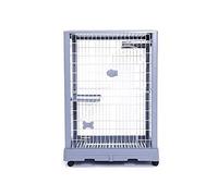 Jaula para Mascotas, en Cage Cat Villa, 2 o 3 Pisos, casa Grande de Lujo, Jaula para Gatos, Arena para Gatos, habitación para Gatos con Inodoro, Azul, 69 × 47 × 101 cm