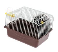 Jaula para Mascotas Jaula for hámster, pequeña Mascota, Ratones, casa de ratón, Cama, Caja Jaula Transporte con Rueda for Correr, Juguete for Mascotas, Botella Agua(Chocolate)