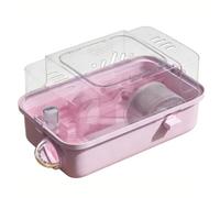 Jaula para Mascotas Jaula for hámster, Villa pequeña y espaciosa, crianza Transparente for Principiantes, creación de paisajes(Pink)