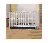 Jaula para pájaros. Bird Cages Metal Birdcages Rectangular Bird Carriers ABS Bottom Play Rolling Stand Pet Bird Cage Flight Cage(White s)