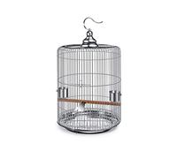 Jaula para pájaros. Bird Cages Simple Bird Cage Metal Round Birdcages Large Hanging Bird Carriers Parrot Flight Cage(Round 40cm/15.7in)