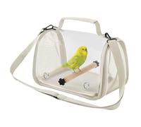 Jaula para pájaros, bolsa de transporte para pájaros, mochila de almacenamiento plegable, jaula de transporte portátil para pájaros pequeños y mascotas, bolsa transpirable para pájaros con perca