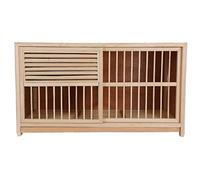 Jaula para pájaros con persianas, pajarera al aire libre para palomas, gallinero y portador de madera maciza natural, diseño de puerta corredera, protección solar de 90 cm para pájaros