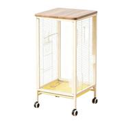 Jaula para Pájaros Jaula de Loro Jaula Metálica For Pájaros con Ruedas, For Cotorras Grandes, Palomas Y Loros Mediano y pequeño(Bruin)