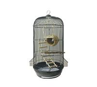 Jaula Para Pájaros Jaula de pájaros de hierro forjado Jaula de vuelo grande y periquito Loro canario negro Puede ser de gancho redondo for colgar interior y al aire libre Jaulas De Pájaros Para Periqu