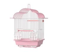 Jaula para pájaros Jaula for pájaros, casa, pájaro, Chalet, cajón, chasis, Puertos de expansión, manija, cacatúas, periquitos, gorriones Java Soporte de Jaula de Vuelo(Pink,Pequeño)